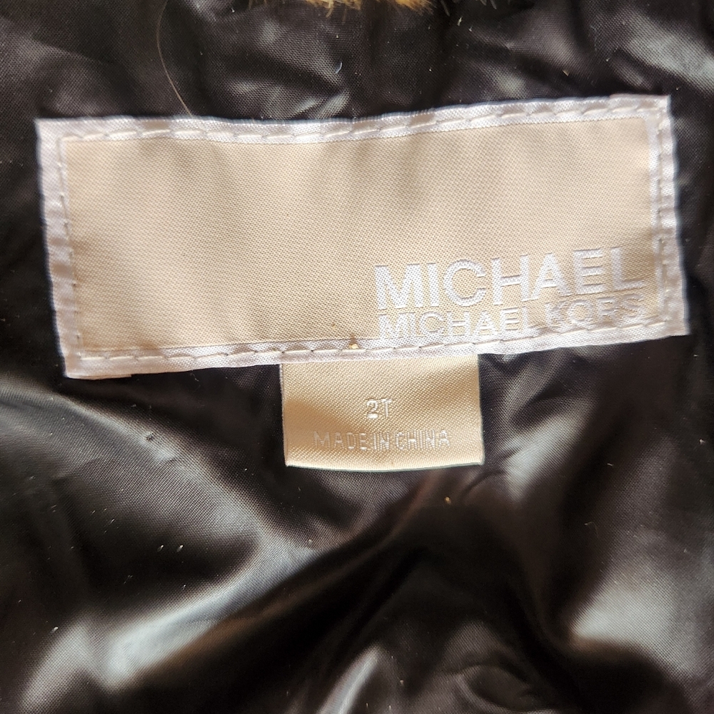 MICHAEL KORS Kids Puffer Jacket Size 2T Black Quilted Designer Winter Outdoor - Picture 2 of 12